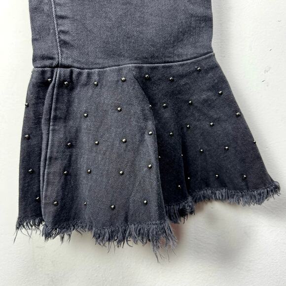 Anthropologie Pilcro Preppy Hipster Twee Punk Goth Grunge Studded Crop Jeans 29 - Picture 7 of 14